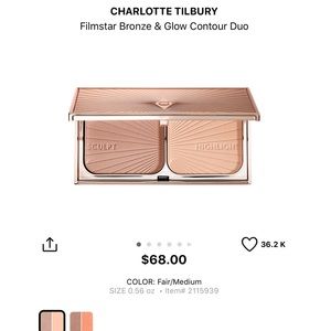 Charlotte tilbury bronzer highlighter duo palette
